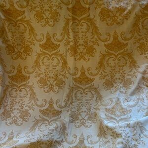 Vintage j c penny pair of curtains. Pale taupe and melon-ish color. 50x90